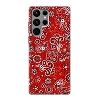 R3354 Red Classic Bandana Case Cover for Samsung Galaxy S23 Ultra
