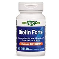 Nature's Way Biotin Forte, 5mg, Tablets, 60 ea