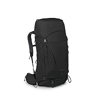 Osprey Kestrel 48L Men's Backpacking Backpack, Black, L/XL