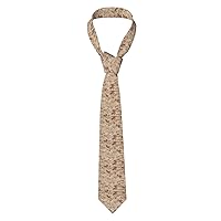 Texture Background In Brown Print Men'S Novelty Necktie Ties With Unique Wedding, Business,Party Gifts Every Outfit