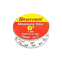 Starrett Tape Measure Stix with Adhesive Backing - Mount to Work Bench, Saw Table, Drafting Table - 3/4
