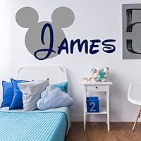 Mickey Wall Decals Personalized For Boys Room/Personalized Boy Name Wall Decal/Boy Name Wall Decal Nursery Wall Decor/Custom Name Vinyl Wall Art Decal Sticker vs159