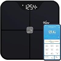 Nexus PRO Digital Bathroom Scale with Smart Bluetooth APP to Monitor Body Weight, Body Fat Scale,BMI,Muscle Mass,Composition Health Analyzer- Weighing Up to 400lb for People - Black