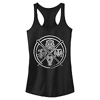 Harry Potter Deathly Hallows 4 House White Line Simplicity Women's Fast Fashion Racerback Tank Top