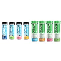 Nuun Energy: Caffeine, B Vitamins, Ginseng, Electrolyte Drink Tablets, Mixed Flavors, 10 Count & Hydration Vitamins Electrolyte Tablets + Vitamins, Mixed Fruit, 4 Pack (48 Servings)
