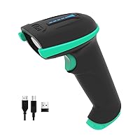 Tera Barcode Scanner 1D Wireless with Battery Level Indicator Versatile 2-in-1 (2.4Ghz Wireless+USB 2.0 Wired) 328 Feet Transmission Distance Rechargeable Barcode Reader USB Handheld Bar Code Scanner
