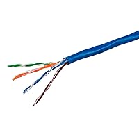 Monoprice Cat5e Bulk Ethernet Cable - CMR UL Listed, UTP, Solid, 350MHz, Pull Box, No Logo, 24AWG, 1000 Feet, Blue