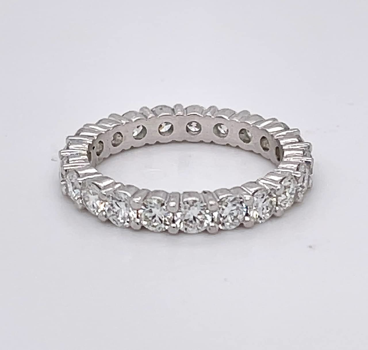 Diamond Eternity Band Ring set in Platinum 1.88 Carats DE VVS/VS