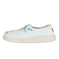 Hey Dude Girl's Wendy T Critters Light Blue Size 8 | Youth's Shoes | Youth Slip-on Loafers | Comfortable & Light-Weight