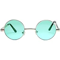OWL Round Sunglasses Metal Frame Hippie Sunglasses UV400 Polycarbonate Circle Lens John Lennon Sunglasses for Men Women
