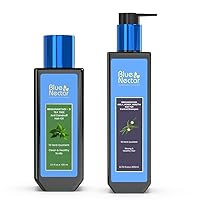Blue Nectar Scalp Care Combo - Tea Tree Hair Oil & Herbal Shampoo for Healthy, Dandruff-Free Locks - 2-Pack Beauty Set