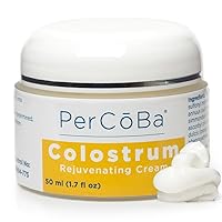 PerCōBa® Face Moisturizer Colostrum Cream | Anti-Aging Remedy for Neck & Hands | First Milk Bovine with Vitamin E, Sunflower & Jojoba Seed | Made in USA - 1.7oz