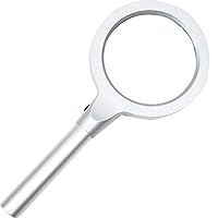 CHCDP Extra Large LED Handheld Magnifying Glass with Light - Best Size Illuminated Reading Magnifier for Books, Newspapers, Maps, Coins, Jewelry, Hobbies & Crafts