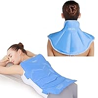 REVIX Full Back Ice Pack for Injuries and Ice Pack for Neck and Shoulders Bundle