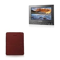 BoxWave Case Compatible with Laizeske DR702 - Velvet Pouch Stand, Velour Slip Sleeve Built-in Foldable Kickstand - Burgundy