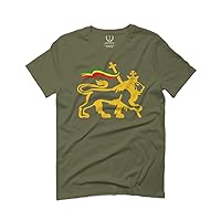 Retro Vintage Lion Zion Rastafari Reggae Rasta for Men T Shirt