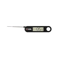 Taylor 1476 Instant Read Digital Meat Food Grill BBQ Cooking Kitchen Thermometer, Folding Probe, Black