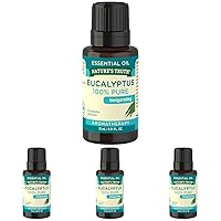 Aromatherapy 100% Pure Essential Oil, Eucalyptus, 0.51 Fluid Ounce (Pack of 4)