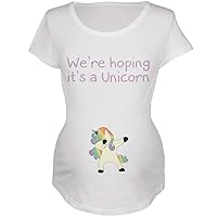 We're Hoping It's A Dabbing Unicorn Maternity Soft T Shirt