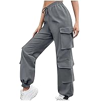 Women Cargo Joggers Workout Pants Lightweight Hiking Athletic Baggy Pant Casual Lounge Outdoor Trouser with Pocket
