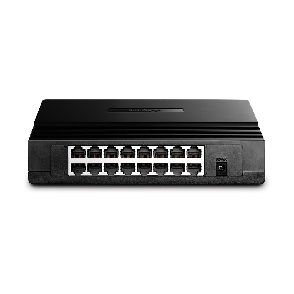 TP-Link 16 Port 10/100Mbps Fast Ethernet Switch | Desktop or Wall-Mounting | Plastic Case Ethernet Splitter | Unshielded Network Switch | Plug and Play | Fanless Quiet | Unmanaged (TL-SF1016D)