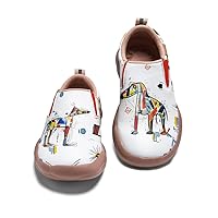 Kid’s Art Painted Travel Shoes Slip On Casual Leather Loafers Lightweight Comfort Fashion Sneaker