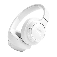 JBL Tune 720BT - Wireless Over-Ear Headphones Pure Bass Sound, Bluetooth 5.3, Up to 76H Battery Life and Speed Charge, Lightweight, Comfortable and Foldable Design (White)