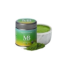 Matcha Brand Ceremonial Grade Organic Matcha Tin - Elevated Premium Authentic Japanese Green Tea Matcha Powder - 30g Tin