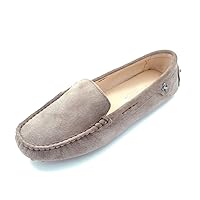 TDA Womens Comfortable Leather Driving Walking Trail Running Boat Shoes Slip-On