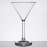 G.E.T. SW-1407-1-SAN-CL Heavy-Duty Shatteproof Plastic Martini Glasses, 10 Ounce, Clear (Set of 12)