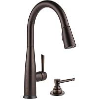 Essa VoiceIQ Single-Handle Touch Kitchen Sink Faucet with Pull Down Sprayer, Alexa and Google Assistant Voice Activated, Smart Home, Kitchen Soap Dispenser, Venetian Bronze