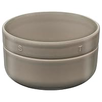 Staub Staub 40501-508 Ceramic Bowl, Gray, 4.7 inches (12 cm), 16.9 fl oz (500 ml), Made in Portugal, Ceramic Bowl, Salad, Soup, Pottery, Microwave Safe