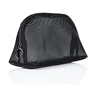 Mesh Cosmetic Bag Mesh Makeup Bags Mesh Zipper Pouch for Offices Travel Accessories (Size : Semicircle)