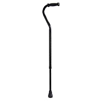 Lumex Bariatric Imperial Offset Cane, Adjustable Aluminum Walking Stick, Mobility Aids for Men and Women, Black, 6334A-1
