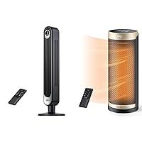 Dreo Tower Fan 42 Inch, Cruiser Pro T1 Quiet Oscillating Bladeless Fan with Remote, 6 Speeds & Space Heater, Portable Electric Heaters for Indoor Use, 70° Oscillation, 12H Timer