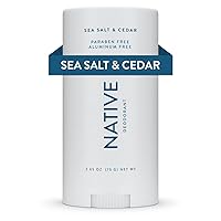 Native Deodorant Contains Naturally Derived Ingredients, 72 Hour Odor Control | Deodorant for Women and Men, Aluminum Free with Baking Soda, Coconut Oil and Shea Butter | Sea Salt & Cedar