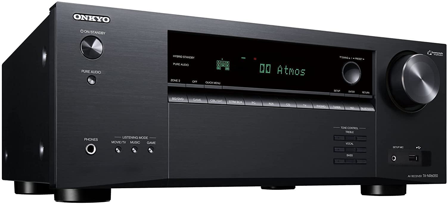 Onkyo TX-NR6050 + 7.2 Channel Network Home Theater | Smart AV Receiver | 8K/60, 4K/120Hz | 90W | HDR | VRR | DTS | Dolby Atmos | ALLM | QFT | Includes Kwalicable Micro SD Card & Cleaning Cloth