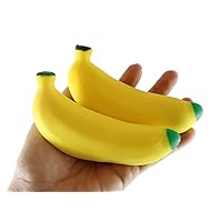 2 Squishy Sand-Filled Bananas - Moldable Sensory, Stress, Squeeze Fidget Toy ADHD Special Needs Soothing OT