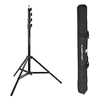 Flashpoint Color Coded Pro Air Cushioned Heavy Duty Light Stand for Photography, This Portable Photography Light Stand Tripod is Lightweight and Durable (V2) (Black, 9.5')