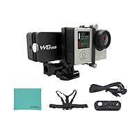 Feiyu WG Lite Single Axis Wearable Gimbal Stabilizer for GoPro Hero 4/3+/3 and Other Cameras with Similar Dimensions + Remote Control + Elastic Body Chest Strap + Andoer Cleaning Cloth
