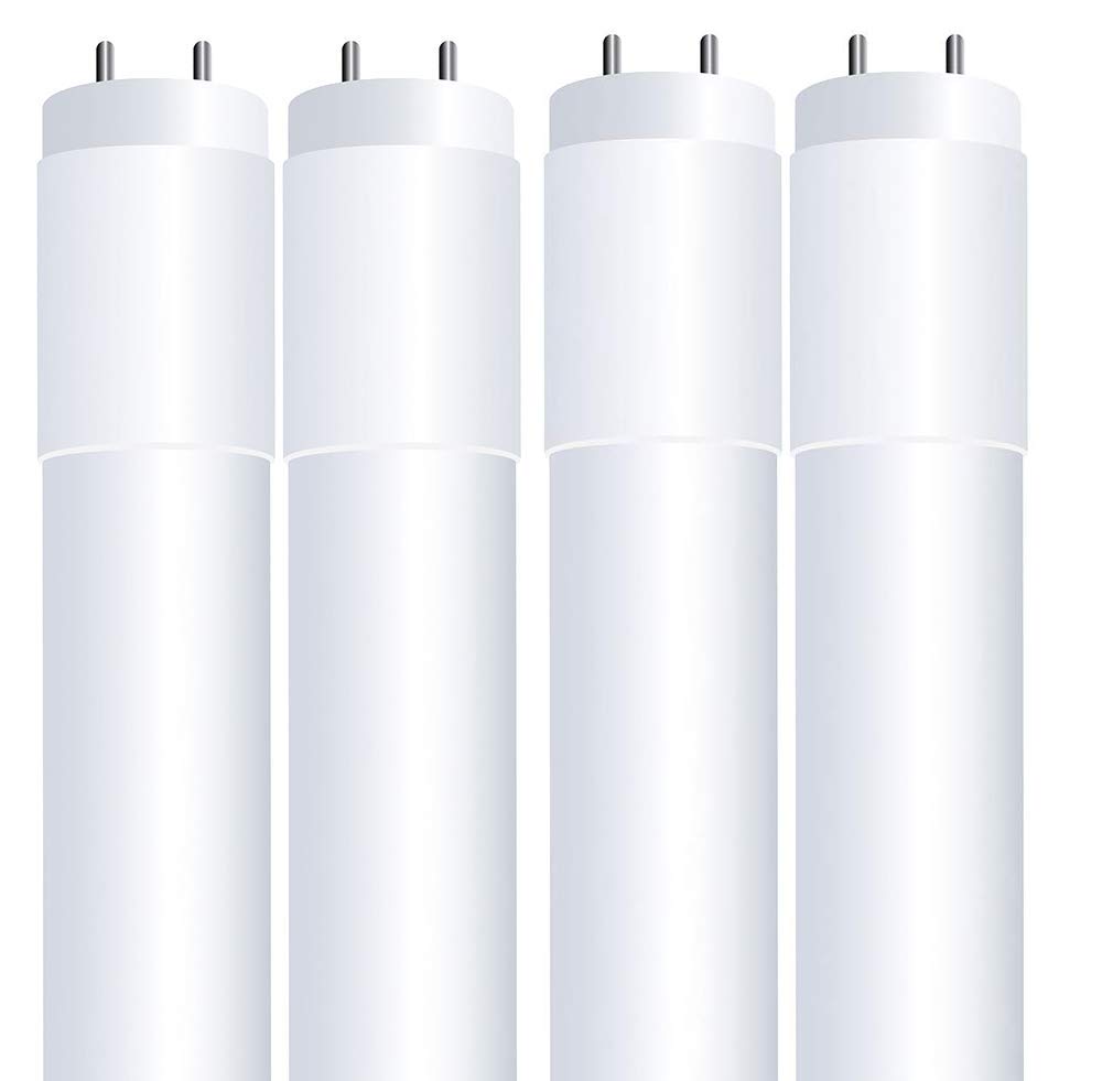 Feit Electric T8 LED Bulbs 4 Foot, 40 Watt Equivalent, Type A Tube Light, Plug & Play, T8 or T12 LED Tube Light, LED Fluorescent Replacement, Frosted, T48/840/LEDG2/4, 4100K Cool White, 4 Pack