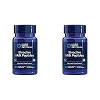 Life Extension Bioactive Milk Peptides – Promotes Relaxation & Healthy Sleep – Gluten-Free, Non-GMO – 30 Vegetarian Capsules (Pack of 2)