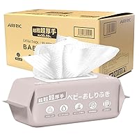 AIRFRIC [Super Super Thick] [Clean One] Baby Wipes 99.99% Pure Water Non-Alcoholic Fragrance Soft Super Thick 80 Sheets 12 Packs (Case Sales) wt001 (Wipes (80 Sheets x 12) Pack】(96) 0 sheets))