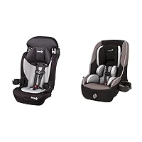 Safety 1st Grand 2-in-1 Booster Car Seat, Forward-Facing with Harness, 30-65 pounds and Belt-Positioning Booster, 40-120 pounds, Black Sparrow & Guide 65 Convertible Car Seat, Chambers, Black