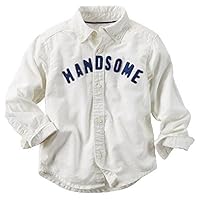 Carter's Baby Boys' Handsome Button Down Shirt - 3 Months Ivory