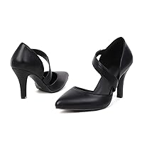 Closed Pointed Toe Chunky Block Heel High Heels for Women Sexy Elegant Formal Work Office Ladies Dress Shoes