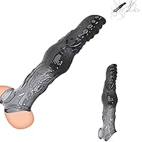 Penis Ring Penis Sleeve Adult Sex Toys, Cockring Cock Sleeve Penis Enlarger Male Sex Toys with Ball Stretcher, Monster Wolf Dildo Shaped Penis Pump Mens Sex Toys, Reusable Penis Extender Adult Toys