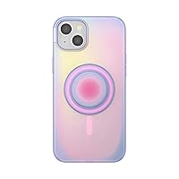 PopSockets iPhone 15 Plus Case with Round Phone Grip Compatible with MagSafe, Phone Case for iPhone 15 Plus, Wireless Charging Compatible - Aura