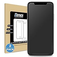 Mothca 2 Pack Matte Glass Screen Protector for iPhone Xs Max/iPhone 11 Pro Max Anti-Glare & Anti-Fingerprint Tempered Glass Clear Film Case Friendly 3D Touch Easy Install Bubble Free - Smooth as Silk