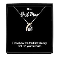 Funny Best Man Necklace Gift Idea I Love How We Don't Have To Say I'm Your Favorite Pendant Gag Sterling Silver Chain With Box